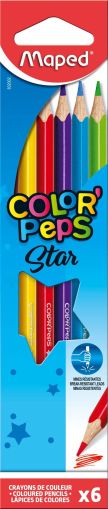 Цветни моливи Maped Color Peps, 6 цвята