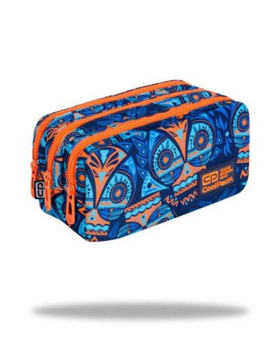 Ученически несесер с три ципа COOLPACK - PRIMUS - AZTEC BLUE