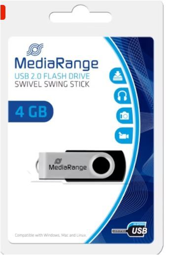 USB флаш памет MediaRange  4 GB