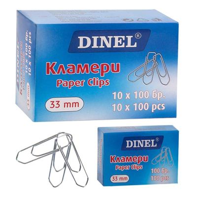 Кламери Dinel, 33мм 100бр